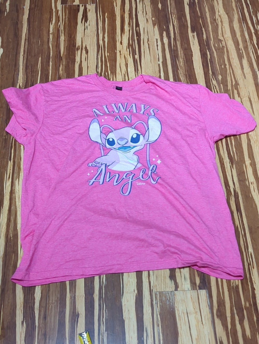 Disney Pink 'Always an Angel' Stitch Graphic Tee for Kids